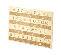 Sharplace Braille Alphabet Board Education Toal Touch Based Teaching Aid Portable Apprening Board avec des points surélevés pour les étudiants adultes
