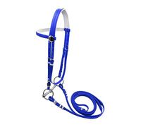 Sharplace Bride de Cheval avec rêne, têtière, équipement équestre, Harnais, Licol, Corde d'équitation pour Sentier, M Blue