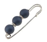 Sharplace Broche à Pince Femme Homme de Perles Strass en Fer Cadeaux Anniversaires Amis Copines Unisexe - Bleu