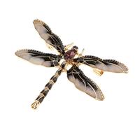 Sharplace Broche Forme Libellule Insecte épingle Pin Femme à Décoration de Vêtements, Noir