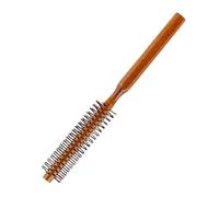 Sharplace Brosse à cheveux à rouleau, mini brosse ronde en bois, petite ronde pour cheveux courts, bouclés et ondulés, hommes et femmes