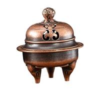 Sharplace Brûleur d'encens en métal, objet de décoration antique pour la maison, porte-encens pour cônes/spirales, idéal pour une étagère, un bureau ou une, Cuivre