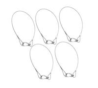 Sharplace Câbles de Lampe de scène 5 pièces, Corde de sécurité en Acier Inoxydable, Fil de sécurité de 50 cm pour éclairage, 2mm