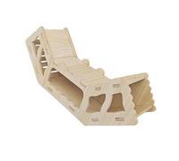 Sharplace Cachette Tunnel en Bois pour Hamster avec 3 Sections 11,8 x 3 x 4,7 Pouces Accessoires Polyvalents Robustes pour Cage Décoration de Cachette