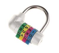 Sharplace Cadenas à Combinaison, Réarmable à 4 Lettres pour Valise, Coffre à Outils, Casier Sportif, à Outils, Argent, 56mm