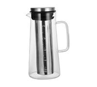 Sharplace Cafetière à infusion à froid avec bec verseur, pichet à infusion à froid avec graduation, distributeur de boissons, carafe en verre, infuseur à thé, 1000 Ml 23 X 10.5 Cm