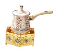 Sharplace Cafetière turque, pichet à mousse de lait, poignée en bois, poêle à chocolat multifonction, chauffe-lait pour café, ménage, bar, 900 Ml