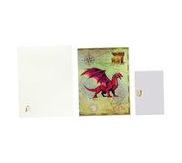 Sharplace Carte de vœux 3D Dragon Carte d'anniversaire Cadeau de pendaison de crémaillère polyvalent avec enveloppe et étiquette de note Femmes
