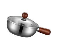 Sharplace Casserole chauffe-beurre en acier inoxydable avec couvercle, portable, compatible avec toutes les plaques de cuisson, à lait, à soupe, 14 Cm Argent