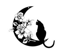 Sharplace Cat Metal Wall Art Decor Decoration Mur Decoration Ordonnage Suspendu Artisanat pour la Salle de Bain Patio Balcon Balcon Giflé, Style A