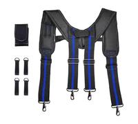 Sharplace Ceinture à Outils avec Boucles de Fixation, Suspension Confortable à, Ceinture de Travail pour Charpentiers et Réparateurs, Noir et bleu
