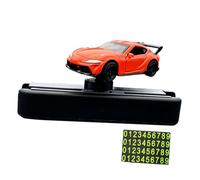 Sharplace centrale décorative universelle pour voiture modèle 1/64, facile à installer avec plaque de stationnement temporaire, accessoires automobiles, Orange