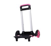 Sharplace Chariot à Dos à roulettes, Portable, Multifonctionnel, Pliable, 3 Sections, pour Bagages, Courses, Camping, Rose Rouge