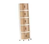 Sharplace Chariot de Rangement Roulant Organisateur Triangle Transparent Armoire sur Roulettes avec Meuble Utilitaire Empilable en PP Résistant à la, 5 Niveaux