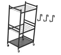Sharplace Chariot Porte-Outils de Jardin à 4 Roues avec 35 emplacements pour Accessoires, en Acier au Carbone, pour Une Utilisation intérieure et extérieure, 42