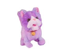 Sharplace Chat électrique interactif en peluche avec 12 chansons et fonction d'enregistrement pour enfants, Violet