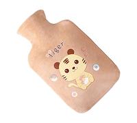 Sharplace Chauffe PVC Souple Cadeau étanche bouillotte en Peluche pour épaules Pied, Marron 1000ml