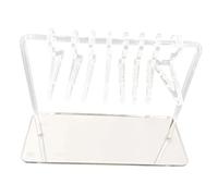 Sharplace Cintres Transparent Acrylique Bijoux Présentoir Anneau Organisateur Boucle d'oreille Cintre pour Bracelet de Stockage, Argent