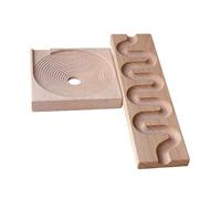 Sharplace Circuit à Billes éducatif, Jeu de Course en Bois à Monter soi-même pour Apprendre à Faire Tomber des Billes, idéal pour Les Enfants de 3 Ans et Plus, Style A