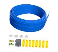 Sharplace Circuit de course flexible à monter soi-même, long circuit portable pour voitures, rampe de course, jouet pour enfants, cadeau d'anniversaire pour, Bleu, 4m