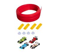 Sharplace Circuit de course flexible, voitures miniatures, circuit portable de 4,88 m (16 pieds), de course à monter soi-même pour enfants, cadeau, Rouge