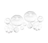 Sharplace Citrouilles Blanches Artificielles Fausses Citrouilles Décoratives Halloween, Citrouilles Blanches à DIY, Décoration pour Fête, Bricolage, Enseignement - 5 Tailles 10 pièces