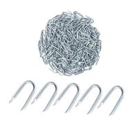 Sharplace Clous de Fixation Galvanisés, Agrafes, Clous, Agrafes de Clôture Galvanisées pour Grillage, Grillage à Poules, Bois, 200 pièces