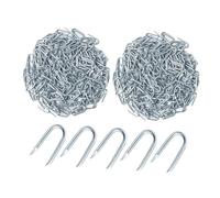 Sharplace Clous de Fixation Galvanisés, Agrafes, Clous, Agrafes de Clôture Galvanisées pour Grillage, Grillage à Poules, Bois, 400 pièces