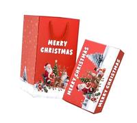 Sharplace Coffret cadeau de Noël, carte, décoration créative, étui pliable, tirelire rebondissante pour la des fêtes, Rouge 6 Pièces