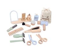 Sharplace coiffure en bois avec mini lisseur, modèle éducatif et réaliste, kit coiffure pour filles, idéal pour jouer à faire semblant.