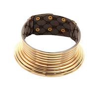 Sharplace Collier Ras de Cou Africain Punk Gothique Gothique Ajustable, Or imprimé, comme décrit