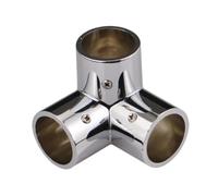 Sharplace Connecteur en Acier Inoxydable, Raccord de Tube Rond en Métal, Accessoires de Raccordement de Tube, Colliers de Serrage, pour Tube de 25 mm Diamètre, pour Cadre de Séchage, Maison, 3 Voies