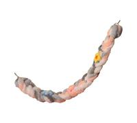 Sharplace Corde à Oiseaux Perch Perrot Grimper Debout des perchoirs d'oiseau Jouet Debout Stand Sugar Glider Gesting Corde pour Finches Budeaux Petits Animaux, Blanc Gris Rose