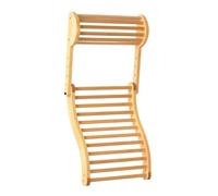 Sharplace Coussin de Dossier de Sauna Portable en Forme de S, Oreiller Ergonomique Pliable pour Appui-tête, pour hammam, méditation, Salle de Bain, Femmes et