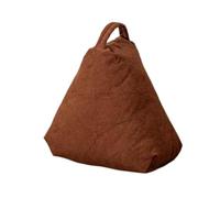 Sharplace Coussin décoratif triangulaire, coussin d'assise rembourré, cadeau d'anniversaire, pour la literie, la méditation, le bureau, le canapé ou la, Brun