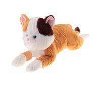 Sharplace Coussin en peluche pour chat, jouet, cadeau d'anniversaire pour enfants, coussin animal en peluche, créatif, amusant, décoration de voiture, Jaune Marron