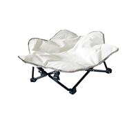 Sharplace Coussin surélevé pour et Chien, Niche Pliable, Robuste, Lavable, Facile à Nettoyer, Niche de Camping pour Animaux de Compagnie, lit Amovible pour, White L