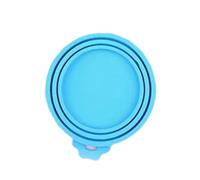 Sharplace Couvercle de boîte de Nourriture en Silicone pour Animaux de Compagnie, pour Conserver la fraîcheur, Bouchons universels en Silicone pour Chien et, Bleu Ciel