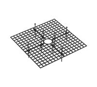 Sharplace Couverture de Fleur découpable, Couverture de Protection de Sol de Grille de Pot de Plante, Bouchon de creusement de Chat, Couverture de Pot de, Carré Noir 30cm