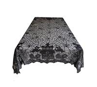 Sharplace Couverture de Table de chemins de Table d'halloween de Gothique 53 "x69 Nappe en Dentelle de Toile d'araignée rectangulaire pour Restaurant,