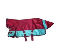 Sharplace Couverture d'hiver pour Cheval, rembourrée, Coupe-Vent et résistante au Froid, avec Protection pour Le Cou, en Tissu Oxford 600D, Manteau pour, Burgundy Sky Blue S