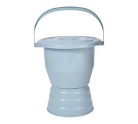 Sharplace Crachoir avec couvercle, pot de chambre à bords lisses, pratique, urinoir de nuit pour chambre d'adultes femme, Bleu