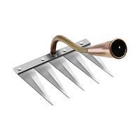 Sharplace Creuse en Acier trempé, Jardin Portable, désherbage, Jardinage, Outil de désherbage, râteau de désherbage pour de, Cuivre à 5 Dents