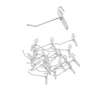 Sharplace Crochets d'affichage pour Grille Murale, 25 pièces, Rangement en métal, cintres d'exposition, Crochets Suspendus pour Magasin de détail, Accessoires, 15CM