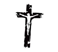 Sharplace Croix de Jésus - Décoration murale artistique et religieuse polyvalente pour bureau, intérieur, cuisine, entrée