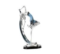 Sharplace Dancing Girl Statue Desk Ornement Resin Decorative Art Sculpture Danseuse Figurine pour TV Cabinet Chambre Femmes, Bleu