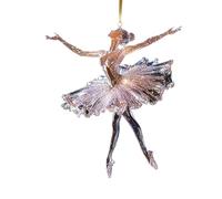 Sharplace Danseuse de Ballet Ornements de Noël, Pendentif Scintillant 2D, Décoration de Sapin de Noël Ballerine, Décoration d'arbre de Noël, Boule Décorative à Suspendre pour Mariage