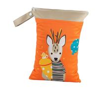 Sharplace de étanche et réutilisable avec deux poches zippées, 25 x 35 cm, pour les serviettes et les couches de bébé, idéal pour la salle de, Orange