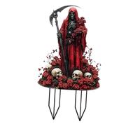 Sharplace Décoration de Jardin Plate en Acrylique 2D pour Halloween, Plaque Fantaisie résistante aux intempéries, Panneau de Jardin pour Trottoir extérieur, Squelette