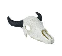 Sharplace Décoration de Navire de pêche Reptile Décor de réservoir squeleton Animal Head Hideaway Accessoires décoratif Refuge Reptile pour, Corne de Bœuf Noir